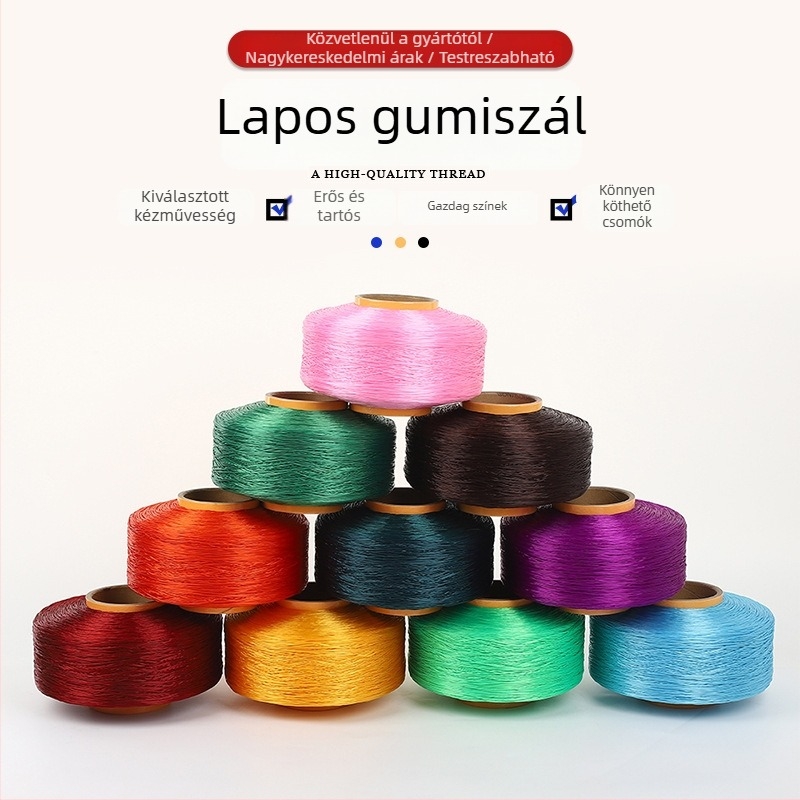 0,8 mm-es rugalmas zsinór kézzel készített karkötőkhez, nagy sűrűségű, kopásálló gyöngyfűző zsinór
