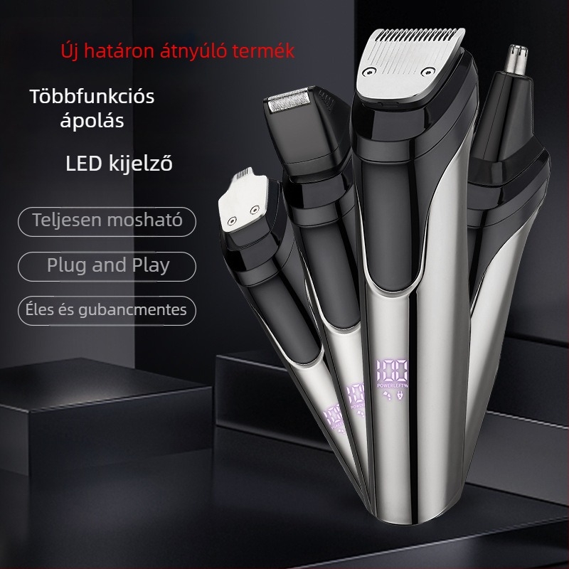 Új elektromos hajvágó készlet – mindent egyben, orrszőrzet-trimmelővel, sokoldalú