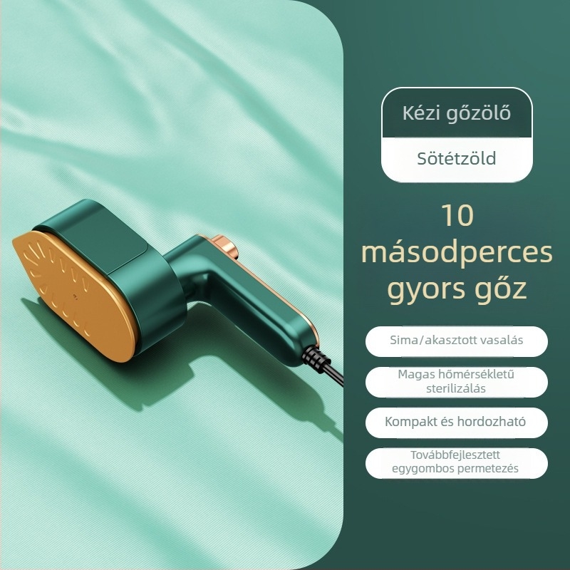 Kézben tartható összecsukható gőzölő ruha vasaló készülék, kompakt USB-tápellátással