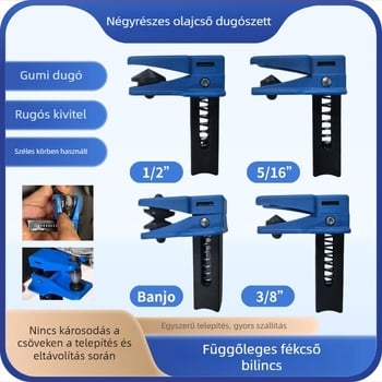 Fékkönyökcső csat, olajcsatlakozás tömítés, kampó a féknyereg kapcsolatához, olajcső elleni szivárgó csat