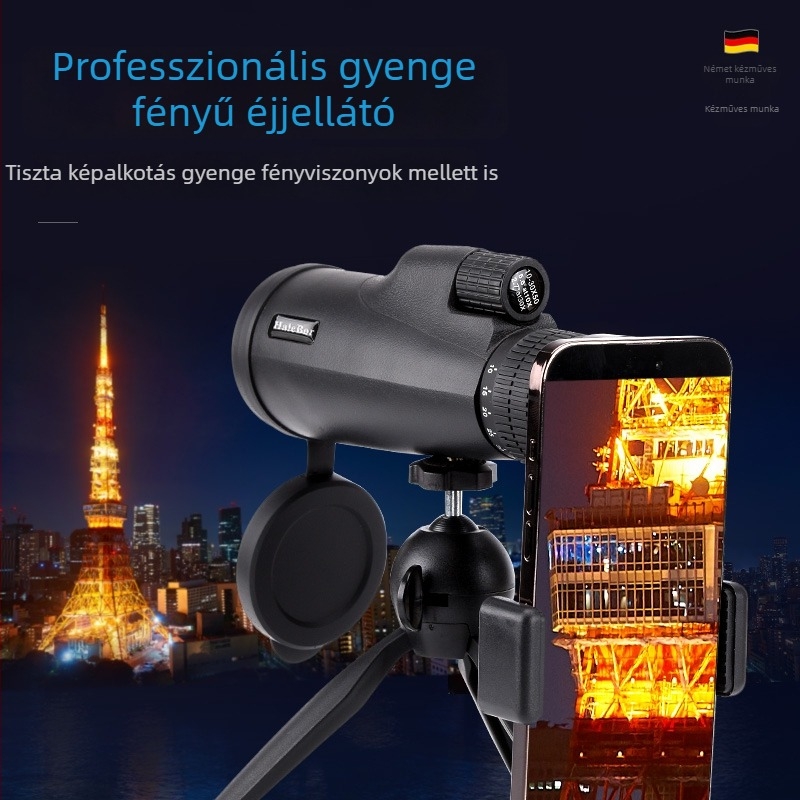 HaleBor 10-30x50 monocular teleszkóp éjjellátó, kültéri használatra, professzionális szint