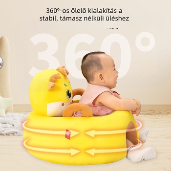 Puha plüss sárkányos ülőke babáknak, ülésgyakorlatokhoz, alacsony súlypontú hátsó támasz