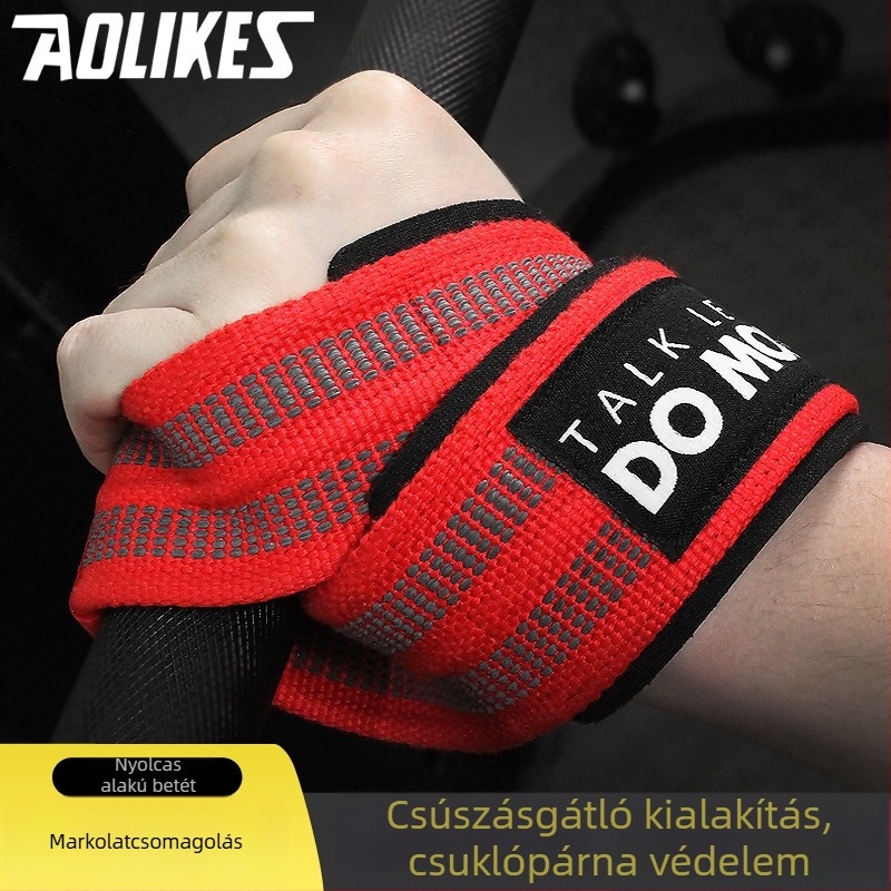 AOLIKES edzéscsuklópánt csúszásmentes fogással, húzásokhoz és felhúzásokhoz