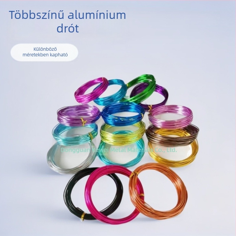 Színes anodizált alumíniumdrót kézműves termékekhez, bonsai formázáshoz és ékszerbe beépítéshez