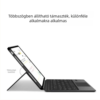 JUQITECH billentyűzetvédő tok Vivopad5Pro tablethez, Bluetooth, teljes lefedettség és tollrekesz IQOOPad