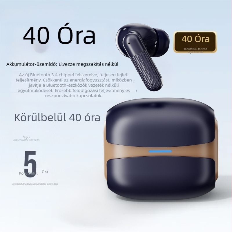 W919 vezeték nélküli Bluetooth fülhallgatók kettős mikrofonnal hívásokhoz, TWS sztereó fülhallgatók, Bluetooth 5.4, e-sport stílusú