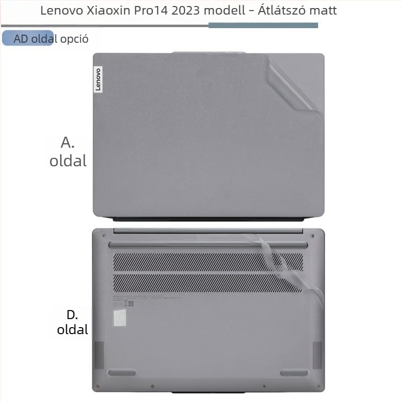 Lenovo Pro14 14 hüvelykes laptophoz – külső borítás fóliája és matricaszett (2024)