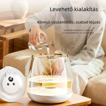 Nagy kapacitású aromaterápiás párásító irodai asztalra és otthonra — csendes, erős köd kibocsátással, testreszabható