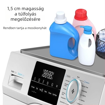 Silikon felső védőpárna mosógéphez és szárítógéphez, tároló résszel, por- és vízálló, többfunkciós