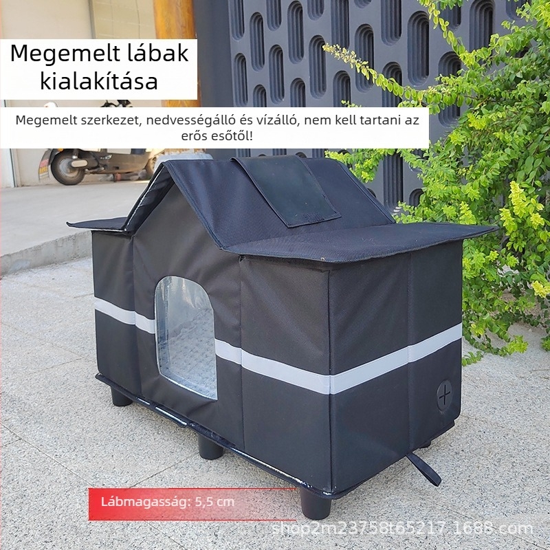Kóbor macskák számára – szigetelt, vízálló kültéri zárt macskapihenő, meleg és használható egész évben