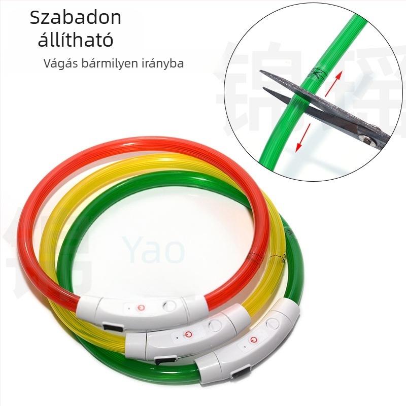 USB-C töltésű LED világító kutyanyakörv
