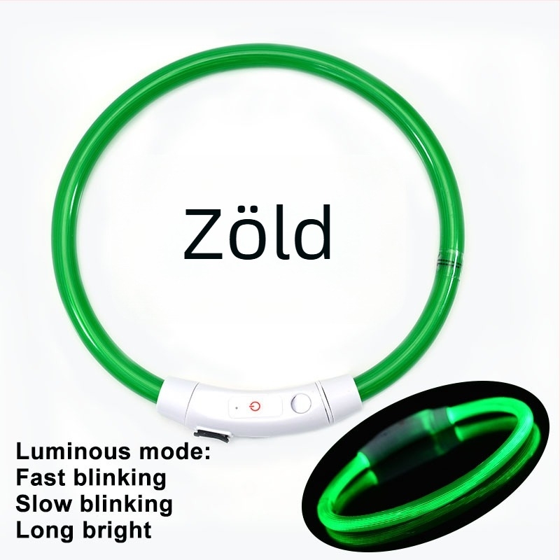 USB-C töltésű LED világító kutyanyakörv