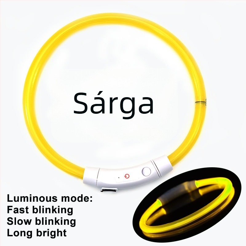 USB-C töltésű LED világító kutyanyakörv
