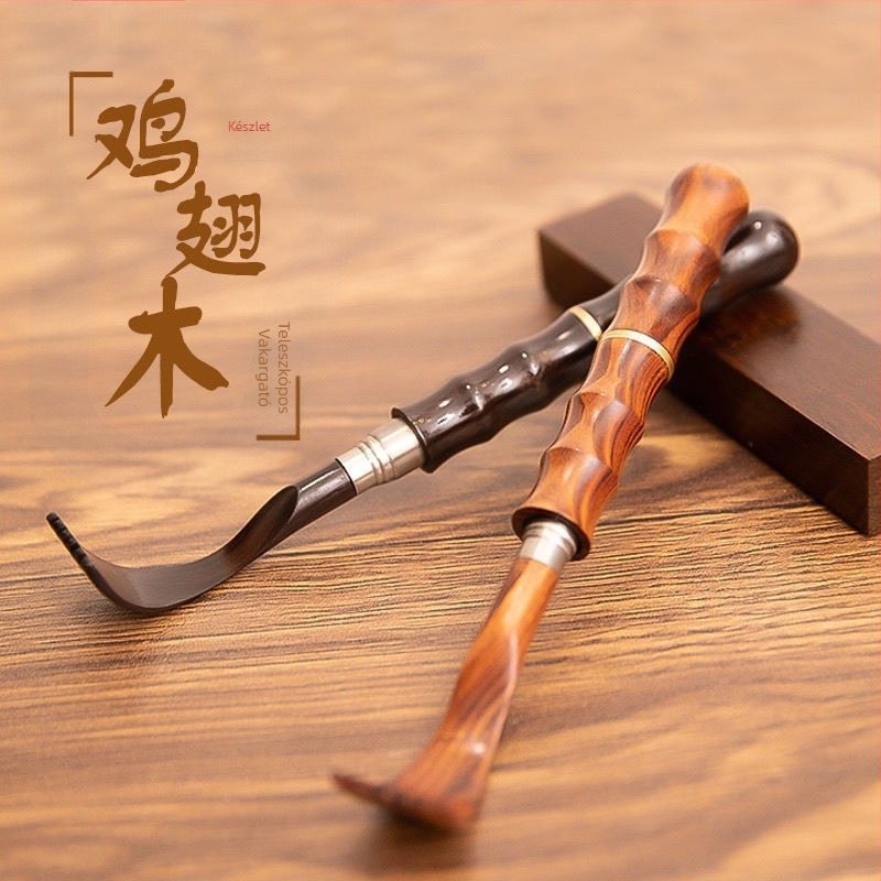 Hosszabbítható fa hátmasszírozó purple sandalwood, red sandalwood, chicken-wing wood és rosewood