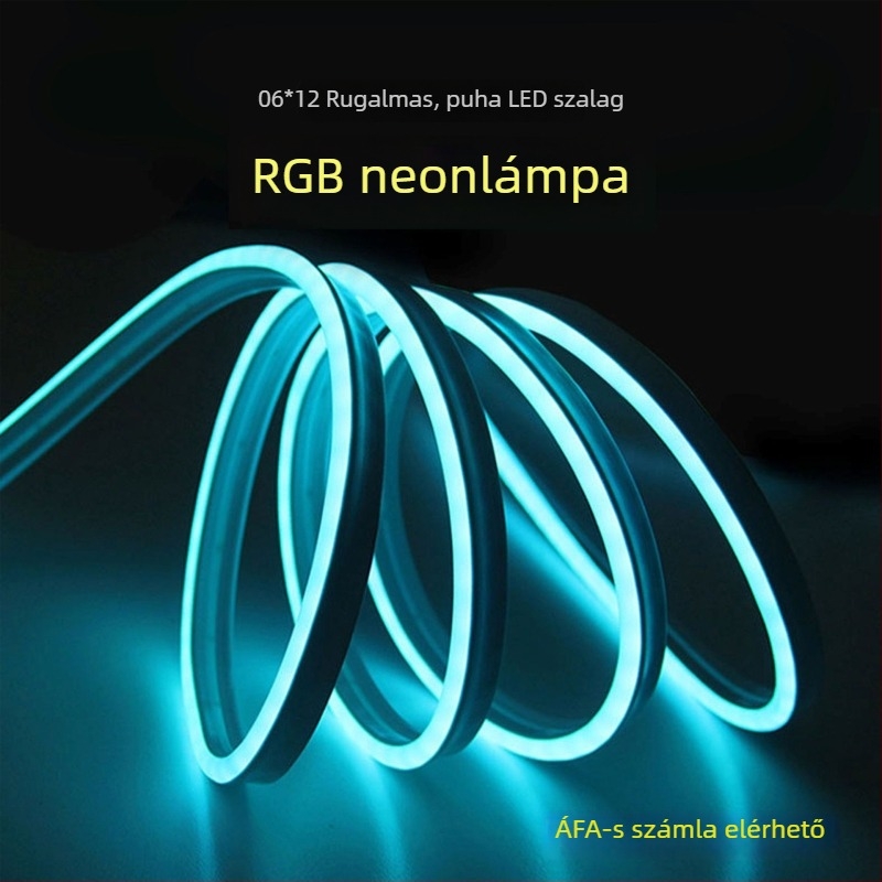 5V/24V alacsony feszültségű RGB rugalmas neónfény csík, 3535 LED, dimmelhető, DIY projektekhez