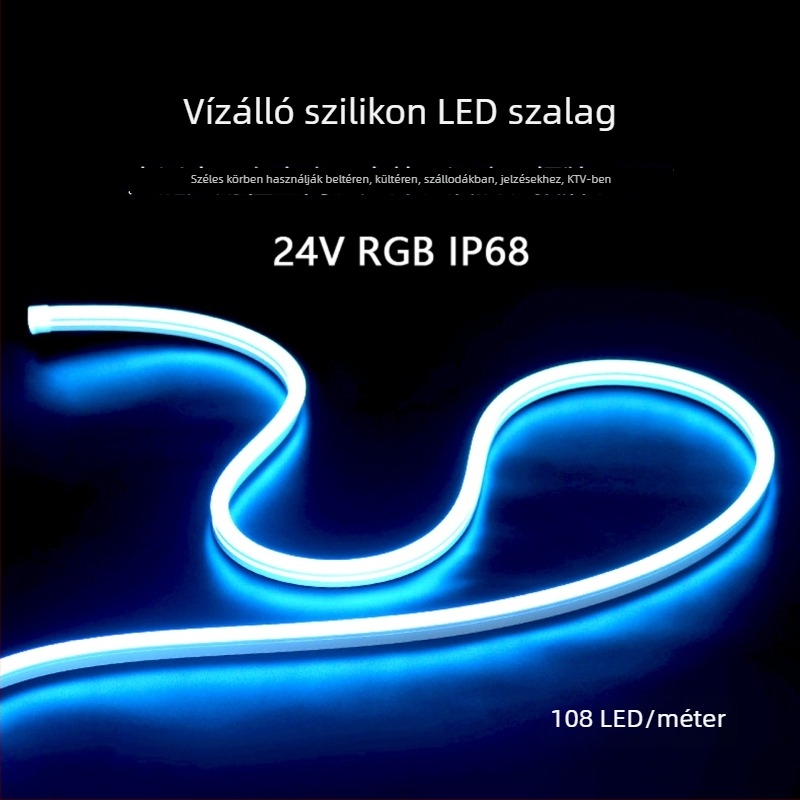 5V/24V alacsony feszültségű RGB rugalmas neónfény csík, 3535 LED, dimmelhető, DIY projektekhez