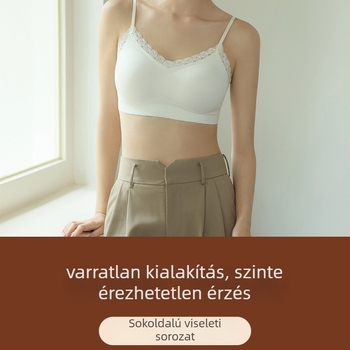 Sima nylonos kamisola 3/4 kosár, rögzített pántokkal, párnázott formázott kosarakkal, pamut bélés, lélegző