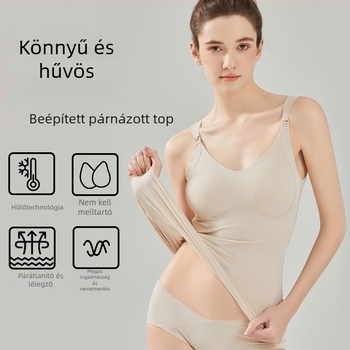 Kismama szoptatós top – állítható pántok, könnyű nylon anyag, koreai stílus, tavasz–nyár 2024