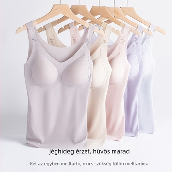 Kismama szoptatós top – állítható pántok, könnyű nylon anyag, koreai stílus, tavasz–nyár 2024