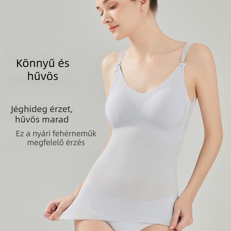 Kismama szoptatós top – állítható pántok, könnyű nylon anyag, koreai stílus, tavasz–nyár 2024