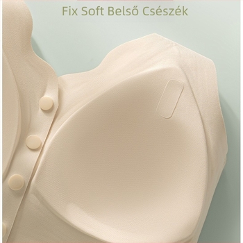 Sima varrat nélküli szoptatós melltartó elölről zárható, Ice Silk anyag, vezeték nélküli, közepes kosárformával