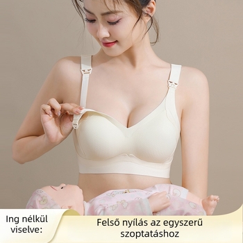 Szoptatós melltartó szülés utáni, vékony formázott kosarak, merevítő nélkül, puha támasz