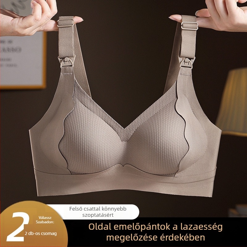 Szoptatós melltartó szülés utáni, vékony formázott kosarak, merevítő nélkül, puha támasz