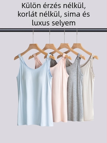 Szoptatós camiszol előre nyitható csattal, lazán szabott, regenerált cellulózrostok 90–95%, 2025 tavasz–nyár