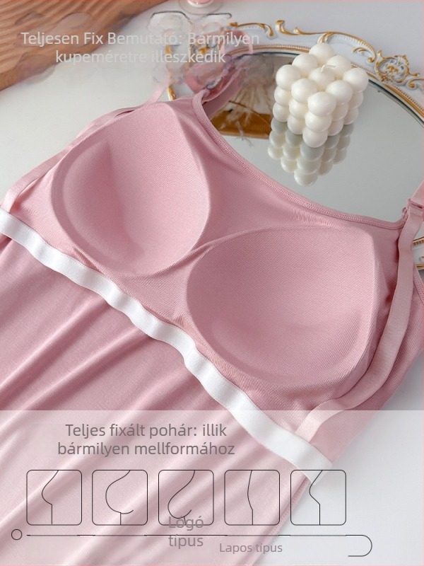 Varrás nélküli kismama szoptatós top, beépített melltámasz – modal anyag, sling stílus