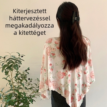 Szoptatós sál-kelep – pelerina szoptatáshoz, szövött viszkóz-spandex anyag, állatmintás