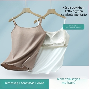Szoptatós camisole fehérnemű modal anyagból, könnyű nyári fazon kismamáknak és a postpartum szoptatás idejére