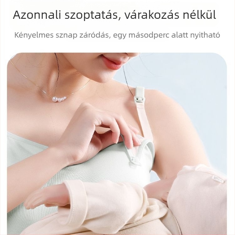 Szoptatós camisole fehérnemű modal anyagból, könnyű nyári fazon kismamáknak és a postpartum szoptatás idejére