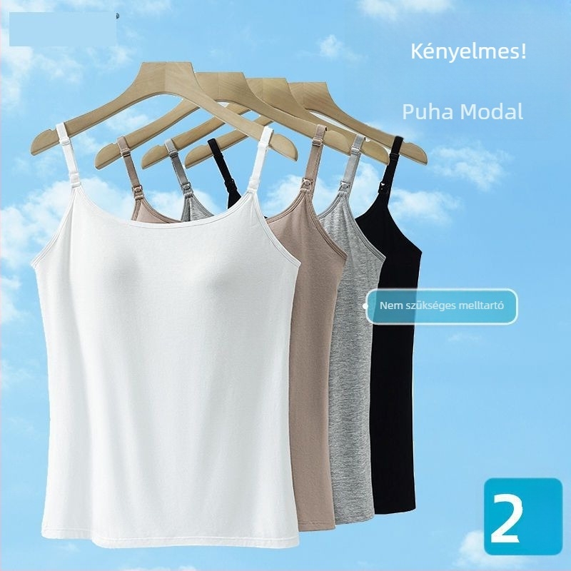 Szoptatós camisole fehérnemű modal anyagból, könnyű nyári fazon kismamáknak és a postpartum szoptatás idejére