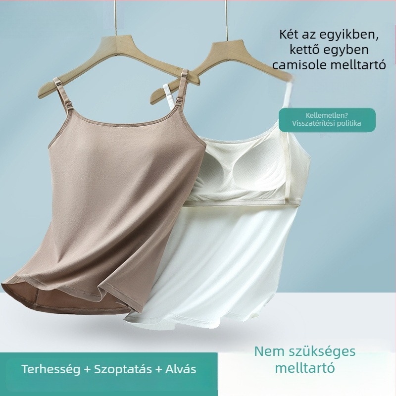 Szoptatós camisole fehérnemű modal anyagból, könnyű nyári fazon kismamáknak és a postpartum szoptatás idejére