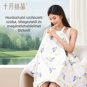 Szoptatási kendő/köpeny pamutból (>95%), ujj nélküli, nyakban lógó gallér, kínai stílus (ősz 2024)