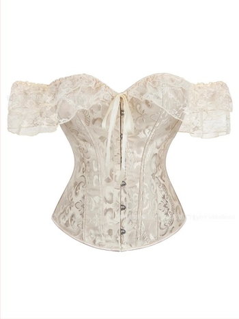 Csipkés top bustier-stílusú, csőtop formában, karcsú szabás, rövid hossz 40–50 cm, részletes mintázat