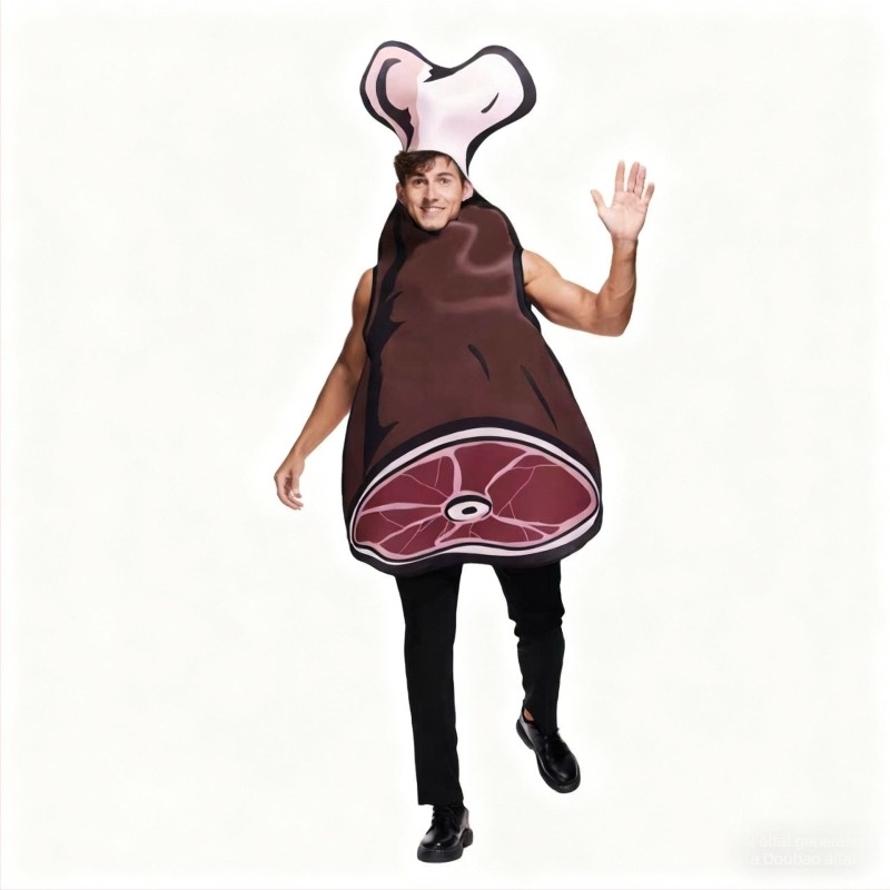 Ham témájú Halloween uniszex cosplay kosztüm, poliészter, 2025 tavasz
