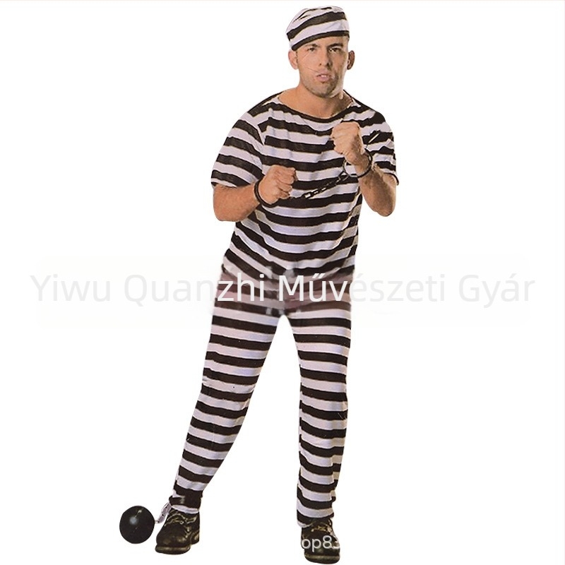 Férfi rabruha - Halloween színpadi előadás, Ben Yi, 90% poliészter pamut keverék, 2022 tavasz