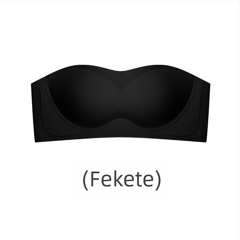 Váll nélküli melltartó 3D zselés támasztékkal, vezeték nélküli, varrat nélküli, anti-slip (3/4 kosár, vékony formázott kosár)