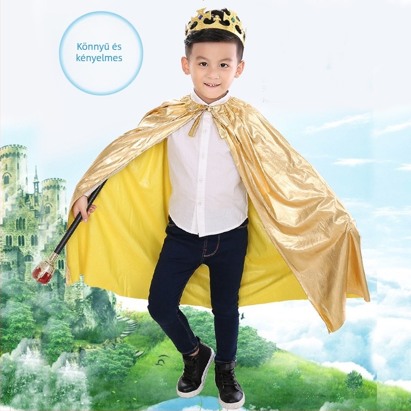 Halloween gyerekeknek szóló jelmez köpeny – király, herceg vagy hercegnő szerephez