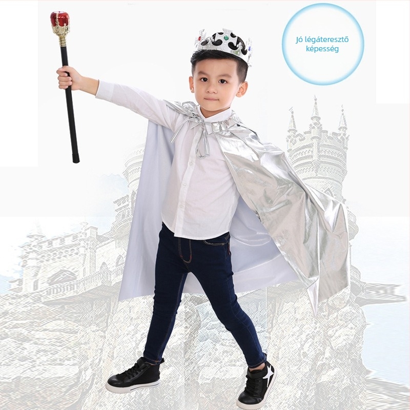 Halloween gyerekeknek szóló jelmez köpeny – király, herceg vagy hercegnő szerephez