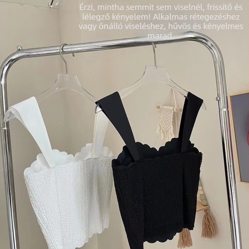 Nylon csipkés, váll nélküli top, bevarrt, 3/4 kosár, formázott kosár