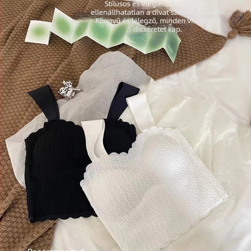 Nylon csipkés, váll nélküli top, bevarrt, 3/4 kosár, formázott kosár