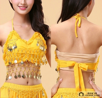 Uniszex hastánc top 120D chiffon anyagból, 100% akril rost