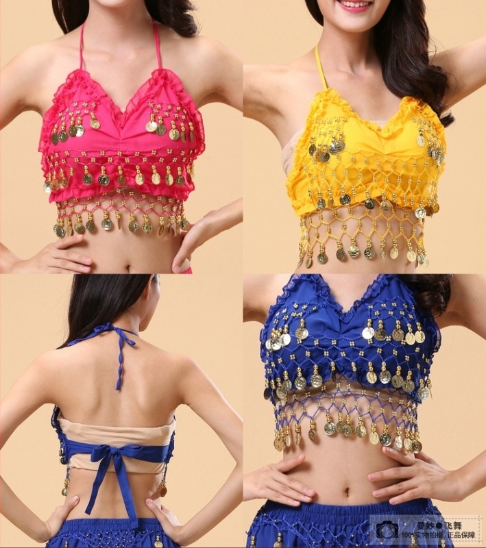 Uniszex hastánc top 120D chiffon anyagból, 100% akril rost