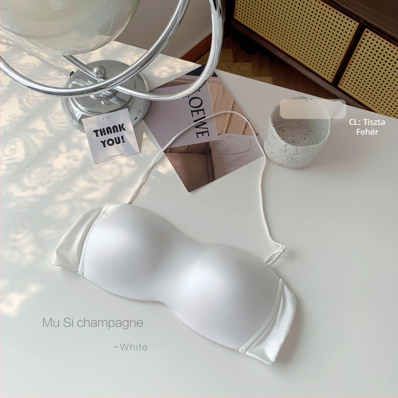 Szatén-nailon melltartó, levehető dupla vállpántokkal, teljes kosár, vékonyan formázott kosár, merevítő nélkül