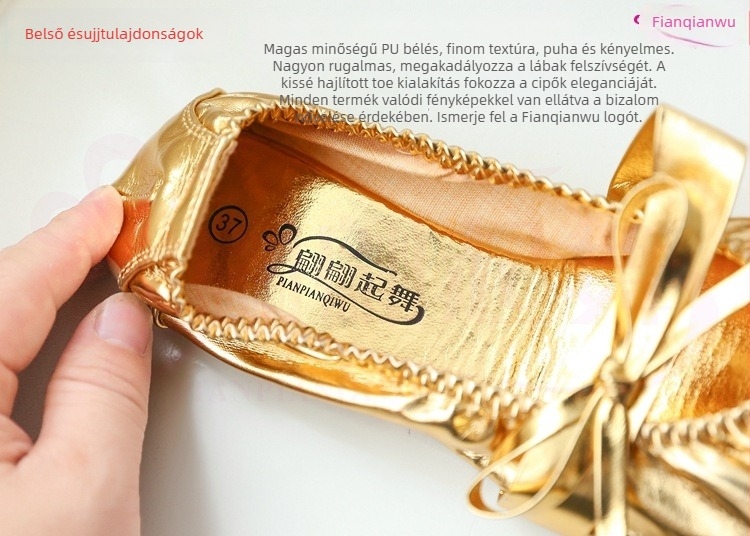 Női tánccipő – puha bőrtalppal, kopásálló, hasi és indiai táncokra, edzésre alkalmas