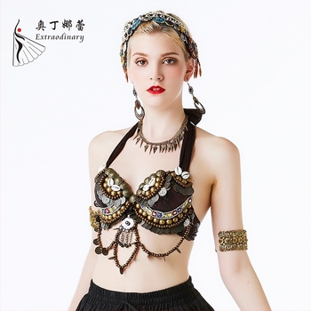 Otinali Női Belly Dance Kostüm – Etnikus Tribális Stílus, 80% Poliészter