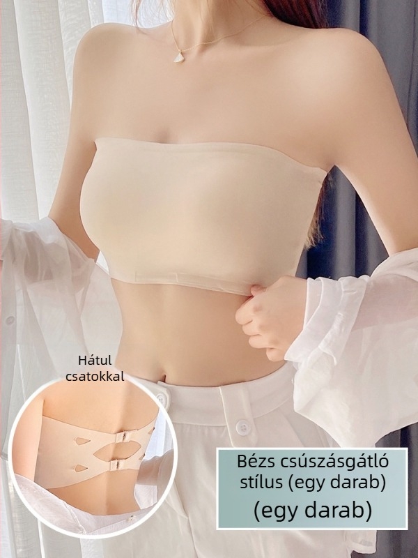 Ice Silk pánt nélküli melltartó, láthatatlan, csúszásmentes, formázó tube-top