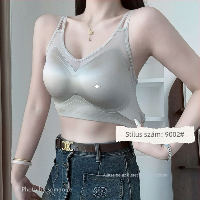 Nylon anyagú tub-top melltartó, varrás nélküli, vékony formázott kosár, push-up, lélegző, állítható vállpántok